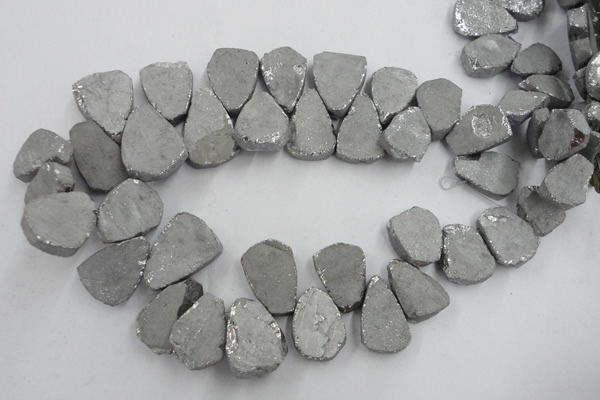 CTD900 Top drilled 15*20mm - 20*30mm freeform plated quartz beads