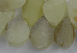 CTD931 Top drilled 13*18mm - 18*25mm freeform lemon quartz beads