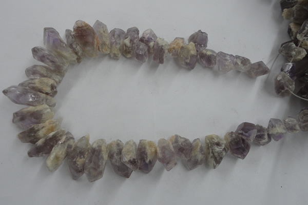 CTD933 Top drilled 10*14mm - 15*25mm faceted nuggets amethyst beads