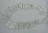 CTD936 Top drilled 6*15mm - 7*40mm wand A grade white crystal beads