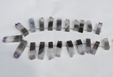 CTD940 Top drilled 8*25mm - 10*40mm sticks druzy amethyst beads