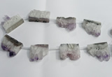 CTD955 Top drilled 25*35mm - 30*40mm freeform druzy amethyst beads