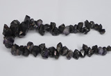 CTD956 Top drilled 8*10mm - 18*25mm faceted nuggets plated amethyst beads