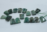 CTD966 Top drilled 22*30mm trapezoid agate gemstone beads