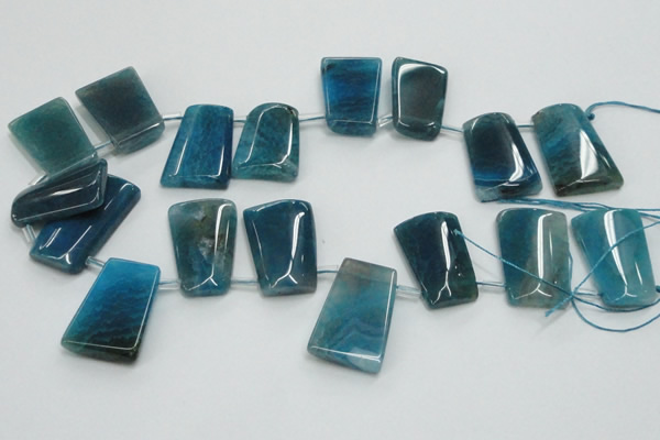 CTD967 Top drilled 22*30mm trapezoid agate gemstone beads