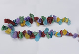 CTD981 Top drilled 10*15mm - 15*25mm nuggets plated druzy agate beads