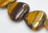 CTE07 20mm heart shape yellow tiger eye beads Wholesale