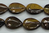 CTE100 15.5 inches 13*18mm flat teardrop yellow tiger eye beads