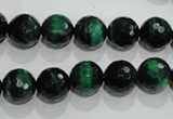 CTE1012 15.5 inches 8mm faceted round dyed green tiger eye beads