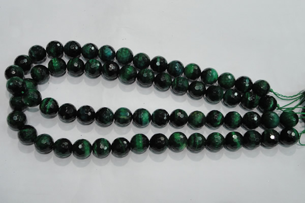 CTE1012 15.5 inches 8mm faceted round dyed green tiger eye beads