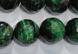 CTE1019 15.5 inches 20mm faceted round dyed green tiger eye beads