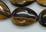 CTE102 15.5 inches 22*30mm flat teardrop yellow tiger eye beads