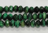 CTE1021 15.5 inches 5*8mm faceted rondelle dyed green tiger eye beads