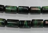 CTE1030 15.5 inches 8*14mm tube dyed green tiger eye beads wholesale