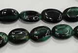 CTE1041 15.5 inches 10*14mm oval dyed green tiger eye beads