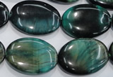 CTE1050 15.5 inches 18*25mm oval dyed green tiger eye beads