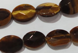 CTE1094 15.5 inches 12*16mm faceted oval yellow tiger eye beads