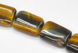 CTE11 15.5 inches 12*16mm rectangle yellow tiger eye  beads