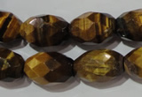 CTE1114 15.5 inches 13*18mm faceted rice yellow tiger eye beads