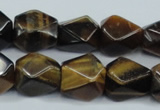 CTE118 15.5 inches 12*18mm faceted cuboid yellow tiger eye beads