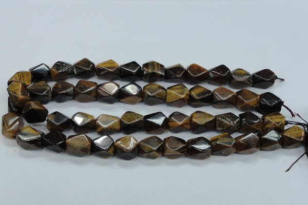 CTE118 15.5 inches 12*18mm faceted cuboid yellow tiger eye beads