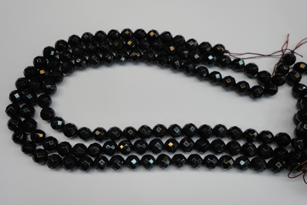 CTE1187 15.5 inches 10mm faceted round blue tiger eye beads