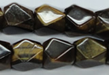 CTE119 15.5 inches 14*18mm faceted cuboid yellow tiger eye beads