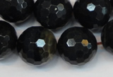 CTE1192 15.5 inches 18mm faceted round blue tiger eye beads