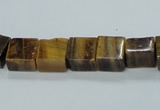 CTE121 15.5 inches 10*10mm cube yellow tiger eye beads wholesale