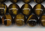 CTE1211 15.5 inches 8mm round AB grade yellow tiger eye beads