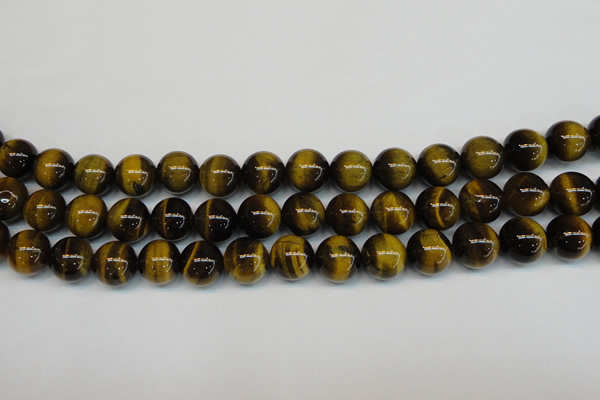 CTE1219 15.5 inches 8mm round AB+ grade yellow tiger eye beads