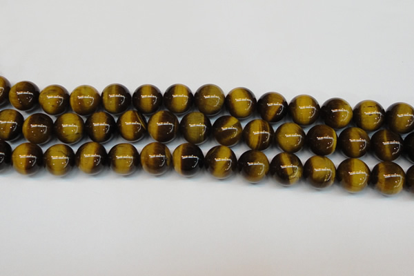 CTE1236 15.5 inches 10mm round A+ grade yellow tiger eye beads