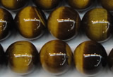 CTE1237 15.5 inches 12mm round A+ grade yellow tiger eye beads