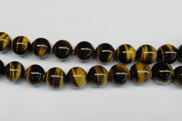 CTE1254 15.5 inches 14mm round AAA grade yellow tiger eye beads