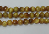 CTE127 15.5 inches 6mm round yellow tiger eye gemstone beads