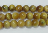 CTE128 15.5 inches 8mm round yellow tiger eye gemstone beads