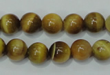 CTE129 15.5 inches 10mm round yellow tiger eye gemstone beads