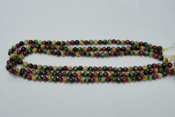 CTE132 15.5 inches 6mm round dyed tiger eye gemstone beads