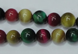 CTE134 15.5 inches 10mm round dyed tiger eye gemstone beads