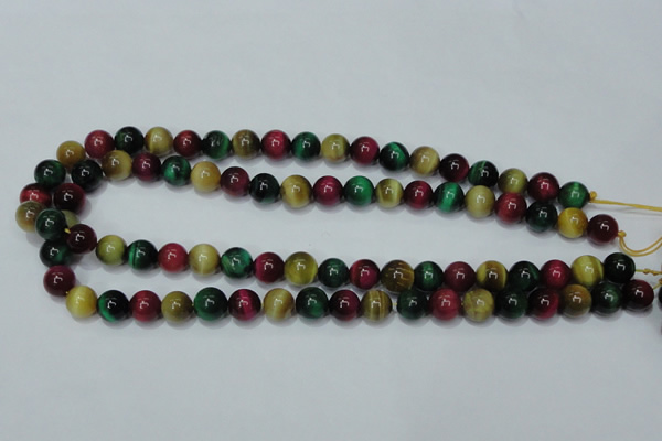 CTE134 15.5 inches 10mm round dyed tiger eye gemstone beads