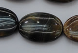 CTE1365 15.5 inches 18*25mm oval yellow & blue tiger eye beads