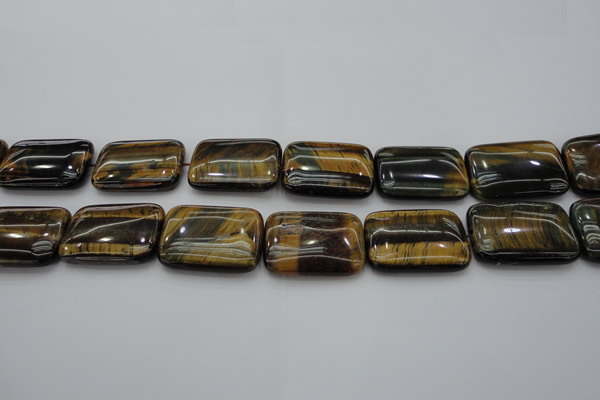 CTE1381 15.5 inches 18*25mm rectangle yellow & blue tiger eye beads