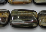 CTE1383 15.5 inches 25*35mm rectangle yellow & blue tiger eye beads