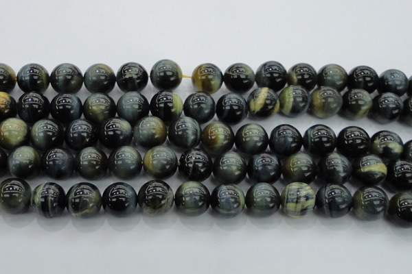 CTE1452 15.5 inches 8mm round golden & blue tiger eye beads