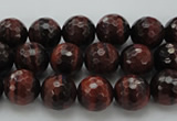 CTE1460 15.5 inches 4mm faceted round red tiger eye beads