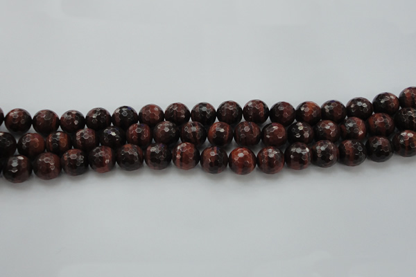 CTE1462 15.5 inches 8mm faceted round red tiger eye beads