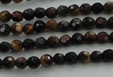 CTE1470 15.5 inches 4mm faceted round mixed tiger eye beads