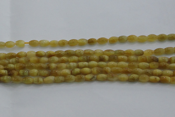 CTE1515 15.5 inches 6*10mm rice golden tiger eye beads wholesale