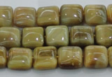 CTE1525 15.5 inches 8*8mm square golden tiger eye beads wholesale