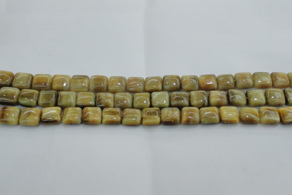 CTE1526 15.5 inches 10*10mm square golden tiger eye beads wholesale